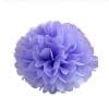 Pompom fleur en papier de soie parme
