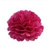 Pompom fleur en papier de soie fuchsia