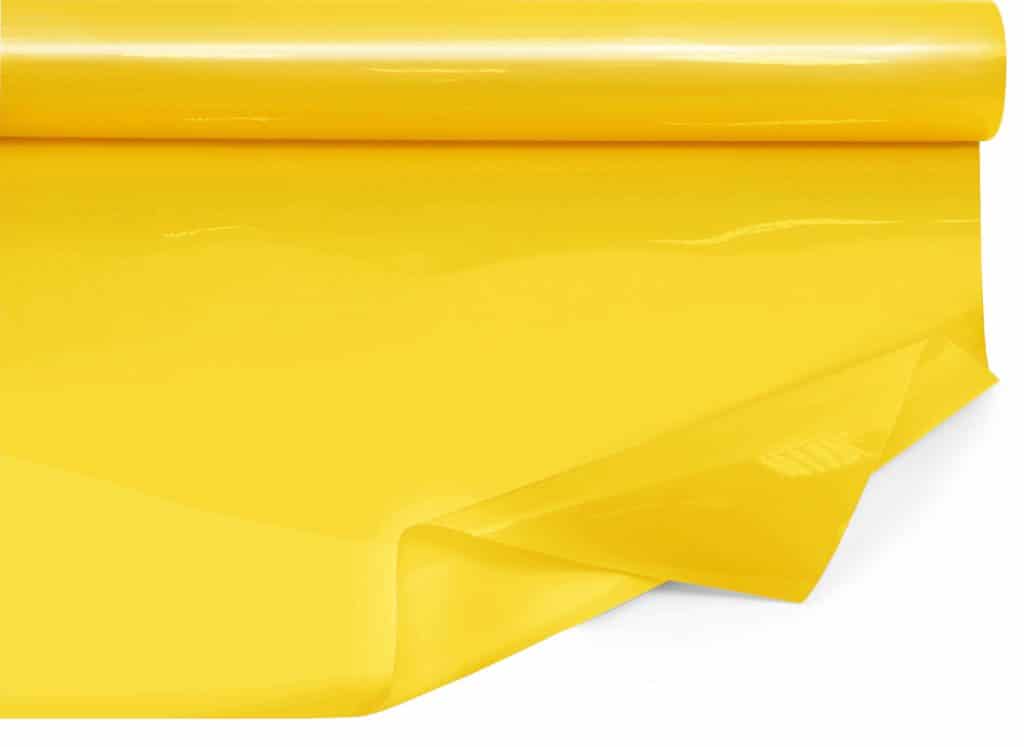 Rouleau polypro Clayrbrill uni jaune, imperméable et résistant 0.70X50 M