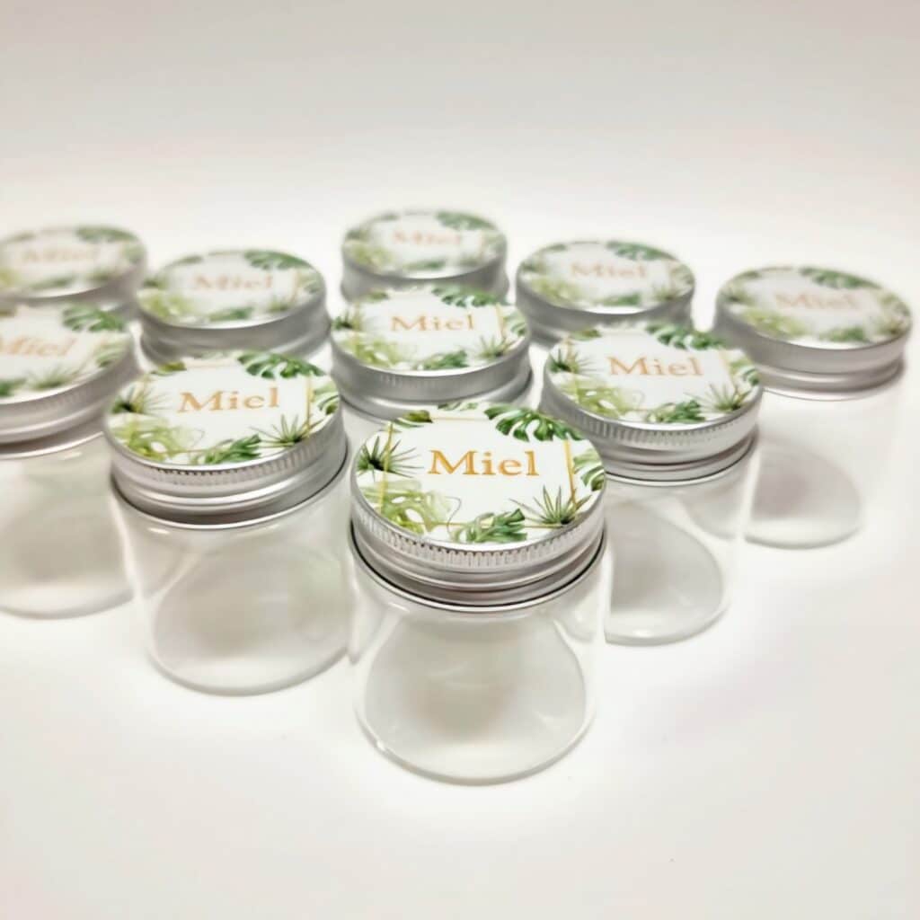 10 bocaux de miel 47x50mm