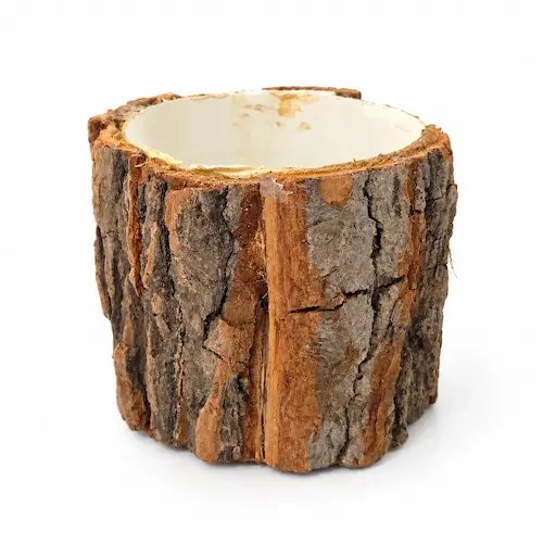 Pot décoratif écorce de bois – Image 1