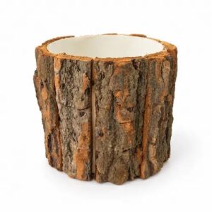 Pot décoratif écorce de bois