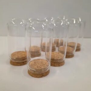 8 Cloches verre 3.7x7cm