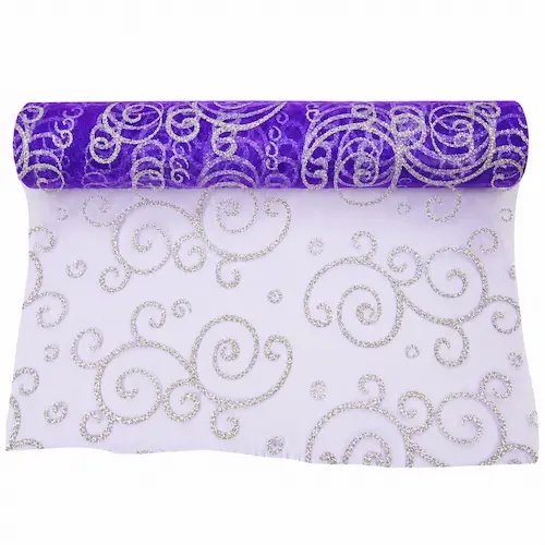Organza arabesque 28cmx5m – Image 1