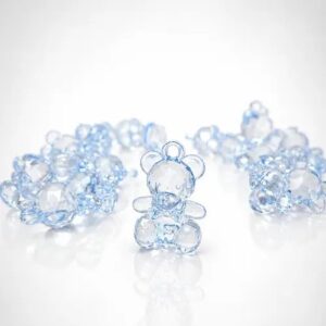 12 ours cristal bleu clair