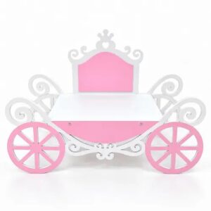 Support carosse bois rose 42x16cm