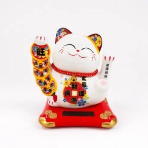 Chat porte bonheur 15x15x18cm