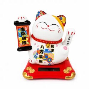 Chat porte bonheur 15x15x18cm