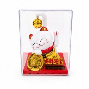 Chat porte-bonheur solaire – Maneki Neko 7.5x7.5x10cm