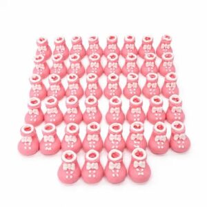 50 Minis chaussons en sucre rose
