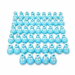 50 Minis chaussons en sucre bleu