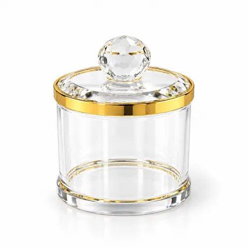 Bonbonnière en verre fond miroir – Image 1