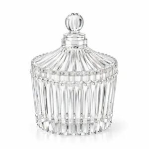 Bonbonnière en verre côtelé