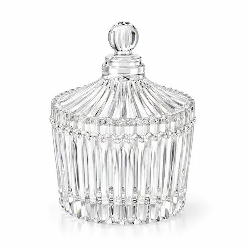 Bonbonnière en verre côtelé – Image 1