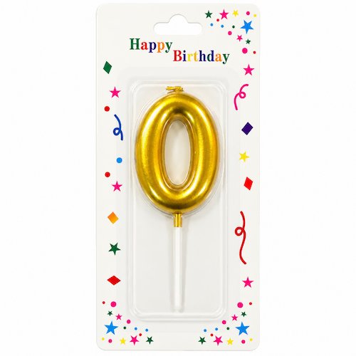 Bougie chiffre 0 – Image 1