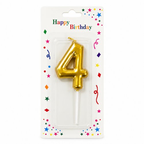 Bougie chiffre 4 – Image 1