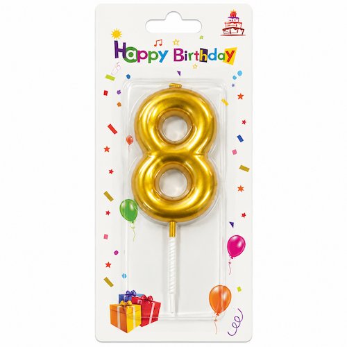 Bougie chiffre 8 – Image 1