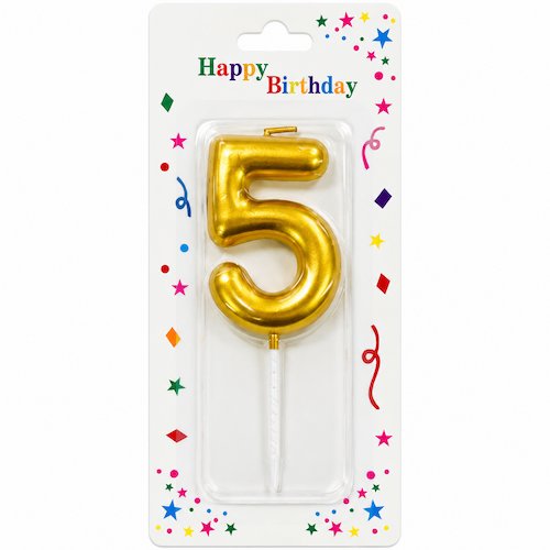 Bougie chiffre 5 – Image 1
