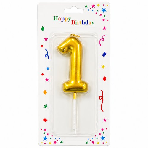 Bougie chiffre 1 – Image 1