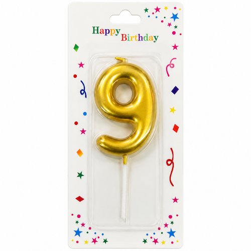 Bougie chiffre 9 – Image 1