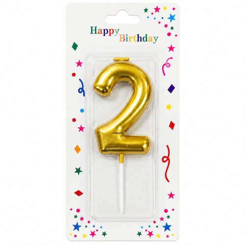 Bougie chiffre 2 – Image 1
