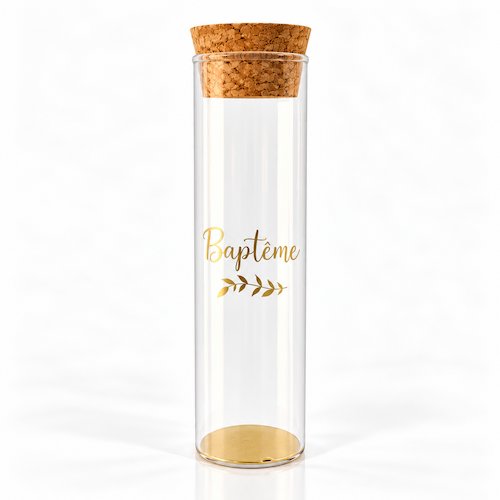 Tube en verre Baptême – Image 1